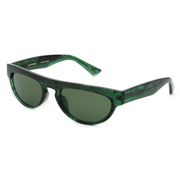 Jake / Green Marble Transparent & Graphite Green Lens - Shade Files